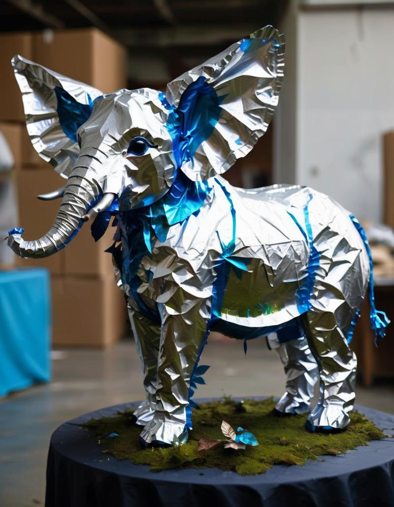 PixelWave05SC231125231125112434_A tinfoil elephant with a tinfoil trunk tin_00379_.png